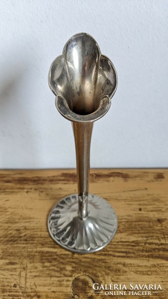 Silver colored vase