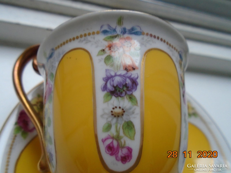 19.Hand-painted, hand-numbered Biedermeier coffee set with lorenz hutchenreuter selb