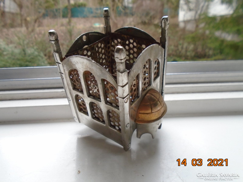 Antique silver plated miniature church censer