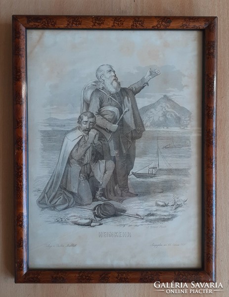 József Tyroler (1822-1854): heimkehr (homecoming), 1851 - steel engraving