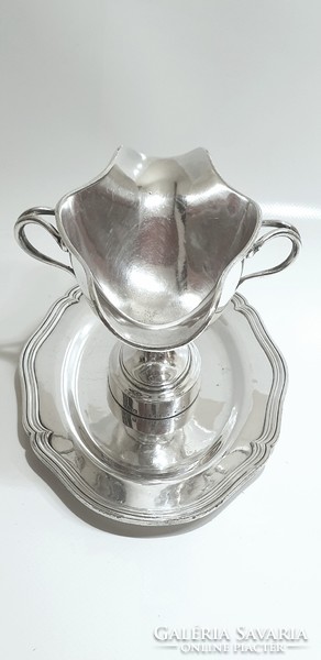 Art Nouveau, silver-plated christofle sauce bowl from the late 1800s