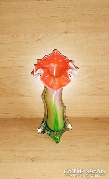 Murano ruffled glass vase 18.5 cm (/ d)