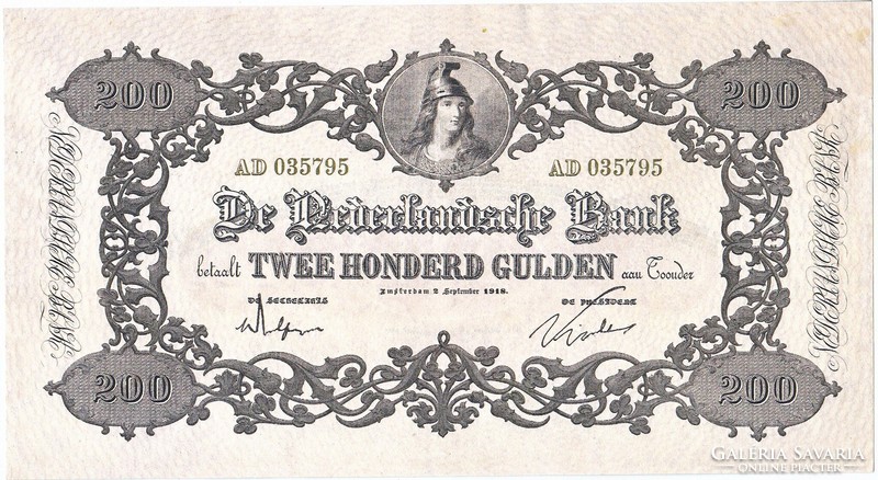 Hollandia 200 Holland gulden 1918 REPLIKA