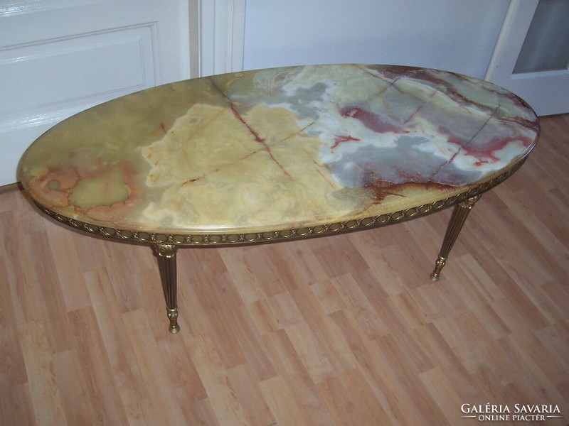 Wonderful marble countertop with copper legs
