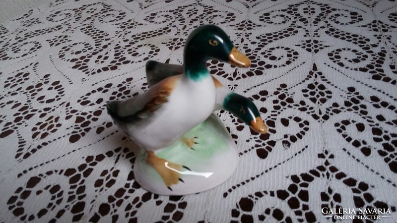 Pair of porcelain mallards