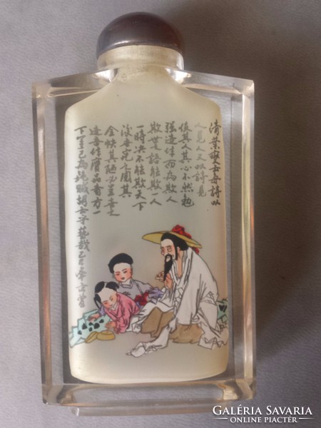 Perfume bottle with miniature paint