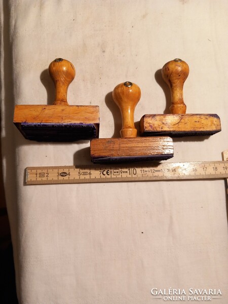 3 rubber stamps (circular notaries) 1990s