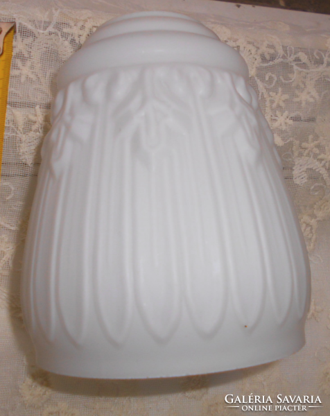 Art Nouveau opal glass with hood-embossed decoration