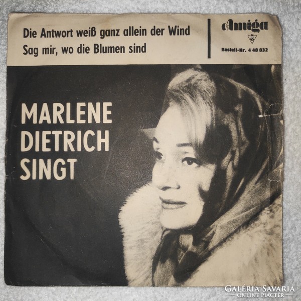 Marlene Dietrich Singt bakelit lemez,  LP Ritkaság!