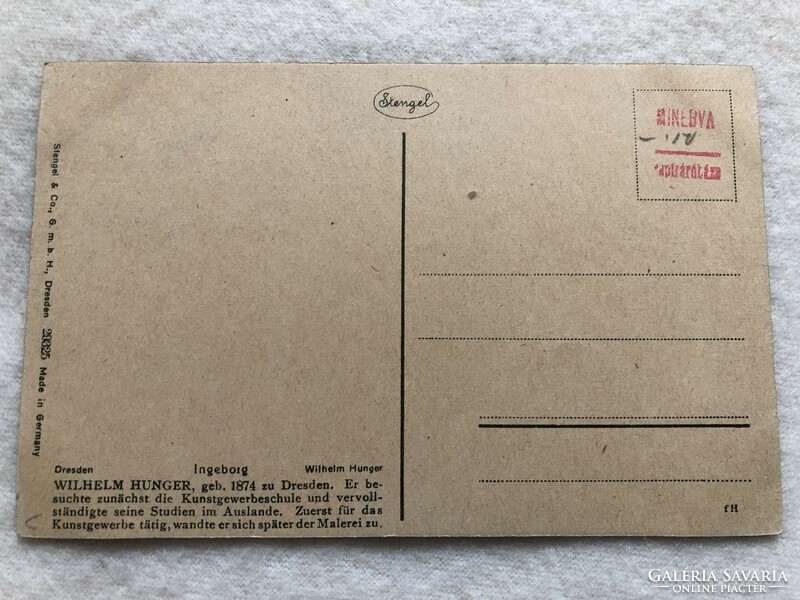 Antik, régi   Stengel   képeslap  - Postatiszta                                  -5.