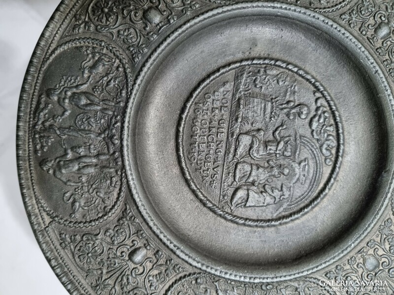 Old pewter plate