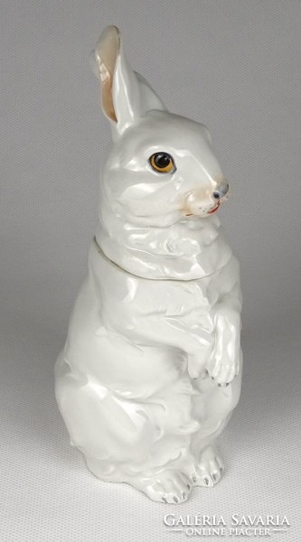 1F477 antique large porcelain rabbit storage 18 cm