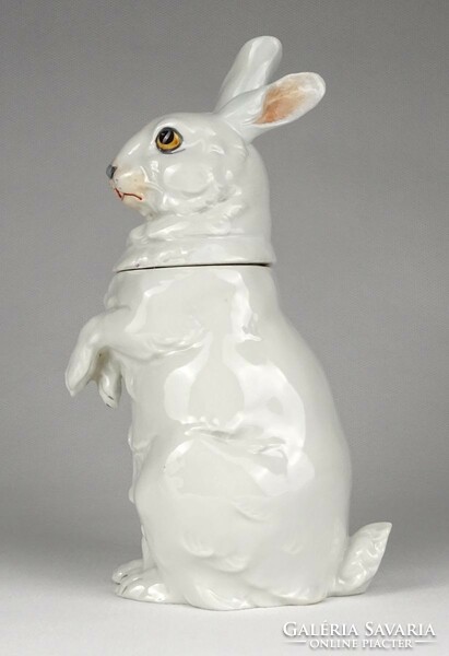 1F477 antique large porcelain rabbit storage 18 cm