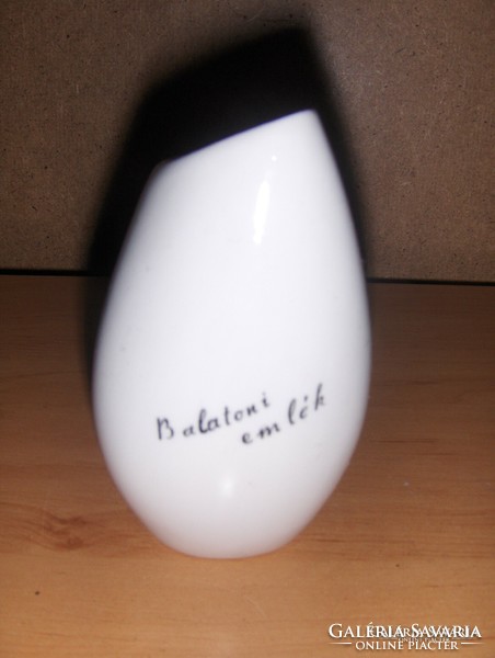 Balatoni emlék feliratú Aquincum porcelán váza (20/d)