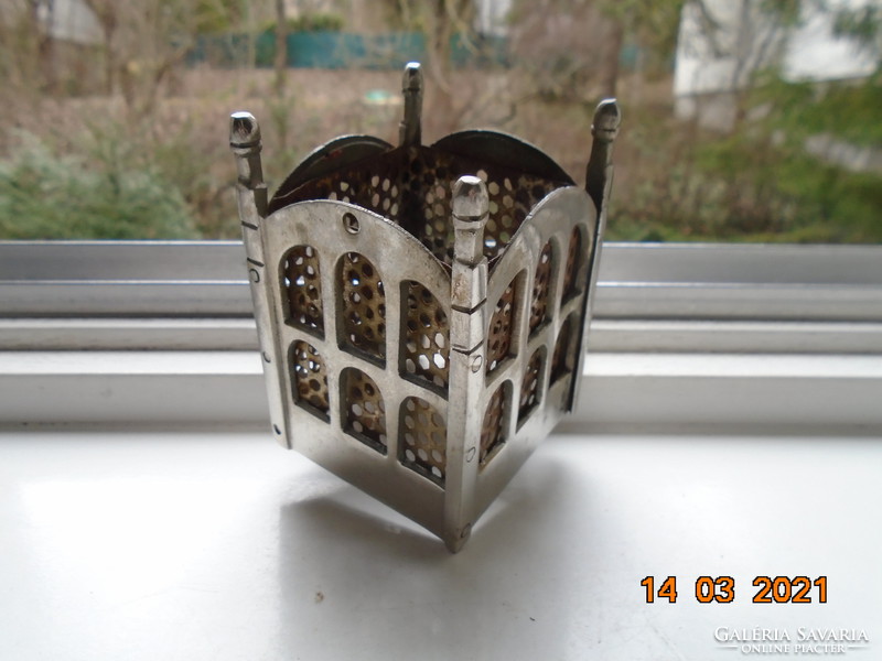 Antique silver plated miniature church censer
