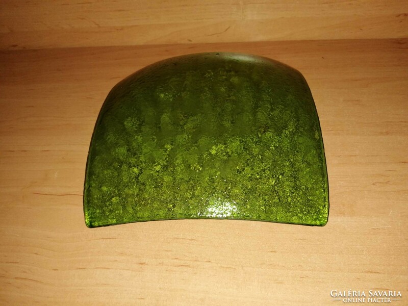 Green glass square tray 19.5*19.5 cm (6p)