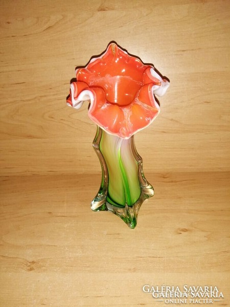 Muranoi fodros üveg váza 18,5 cm (/d)