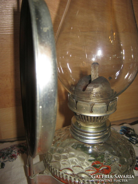 Retro  petróleum lámpa tükrös