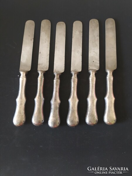 Antique christofle larger knives, 6 marked for sale together, 26 cm