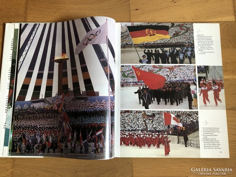XV. Olympische Winterspiele (Téli Olimpiai játékok ) - Calgary 1988 - német nyelvű könyv