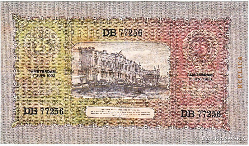 Hollandia 25 Holland gulden 1923 REPLIKA