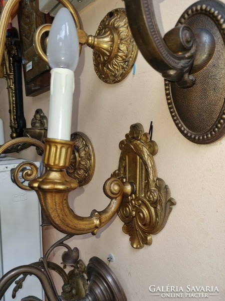 Old renovated copper wall bracket