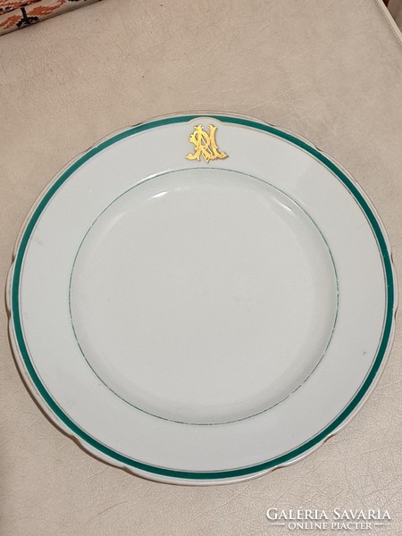 Szecessziós tál és tányérok PM monogrammal