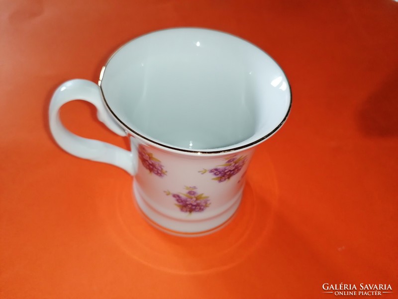 Retro, violet chocolate latte mug