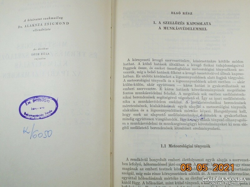 Szot Munkásvédelmi Tanfolyam : Mesterséges és természetes szellőzés, klimatizálás az ipari üzemekben