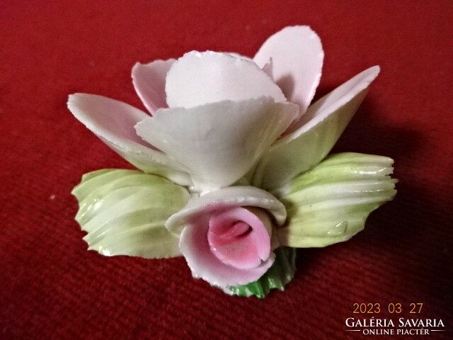 German porcelain rose, table decoration with minor defects. Jokai.