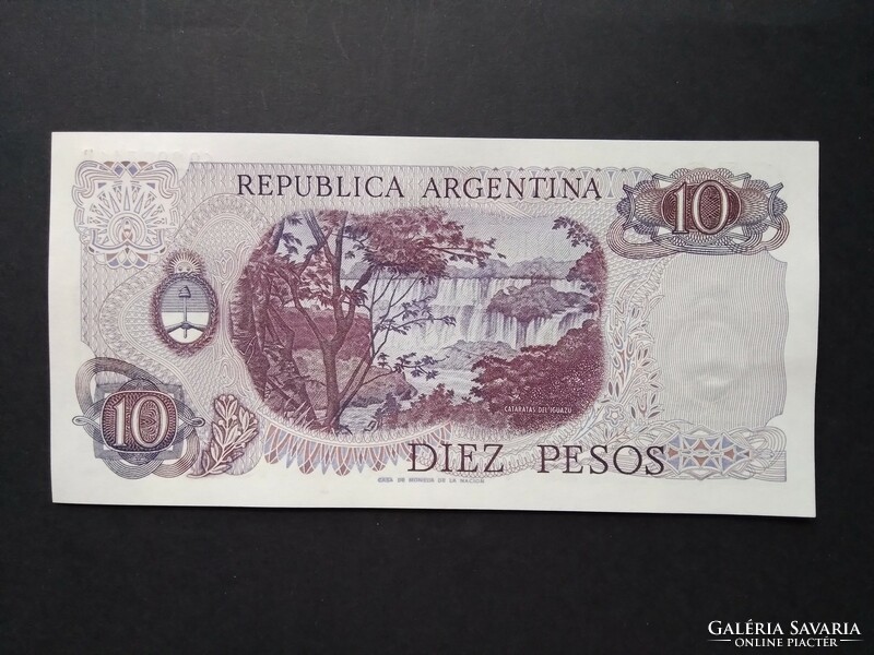 Argentína 10 Pesos 1975 Unc-