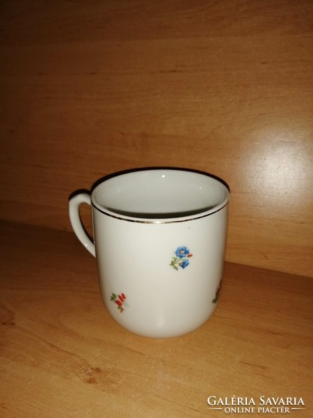 Cseh porcelán virágmintás bögre (9/d)