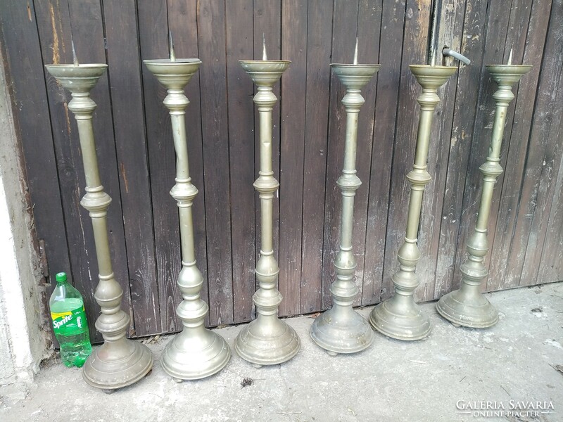 Antique 107 cm church candle holders