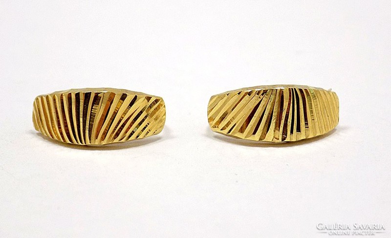 Engraved gold earrings (zal-au77397)