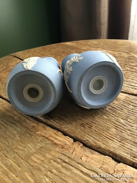 Old Wedgwood putty porcelain salt and pepper shakers