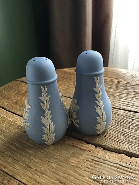 Old Wedgwood putty porcelain salt and pepper shakers