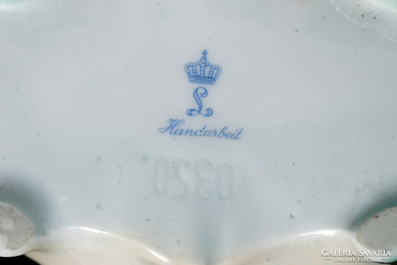 Régi Oscar Schlegelmilch porcelán bonbonier 13 x 8 x 7,5 cm 1950-1972