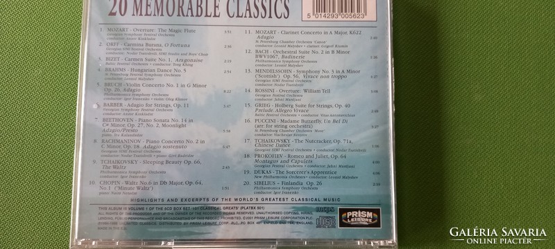 Unopened classical music CDs 1000 HUF/pc