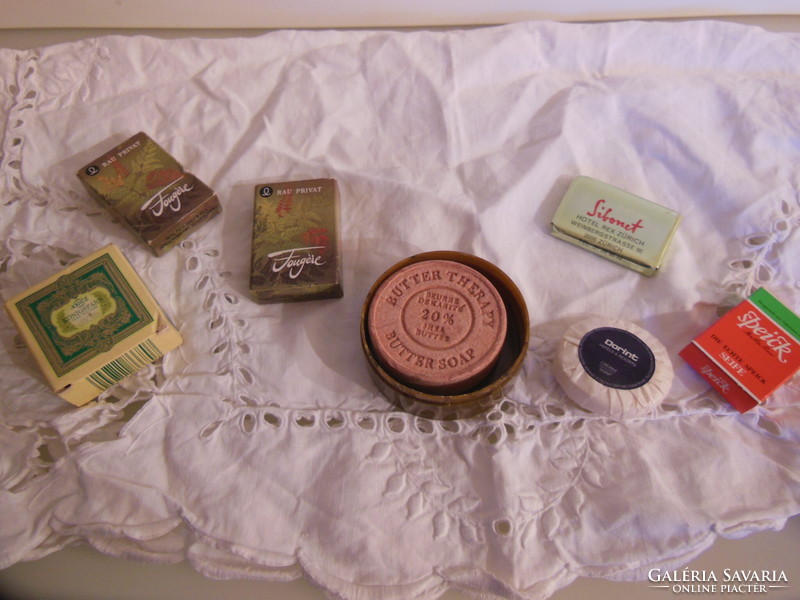 Soap - 7 pcs - vintage - German - 6 x 5 cm - 5 x 1 cm