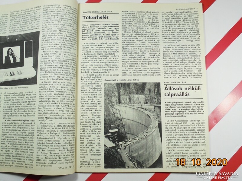 HVG újság - 1983 november 19. - Születésnapra ajándékba