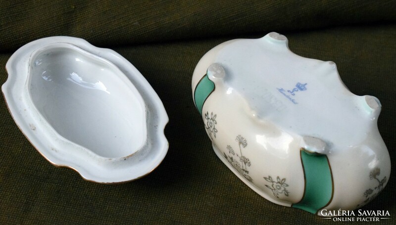 Régi Oscar Schlegelmilch porcelán bonbonier 13 x 8 x 7,5 cm 1950-1972