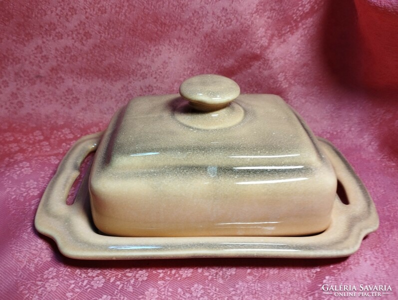 Ceramic cheese and butter holder