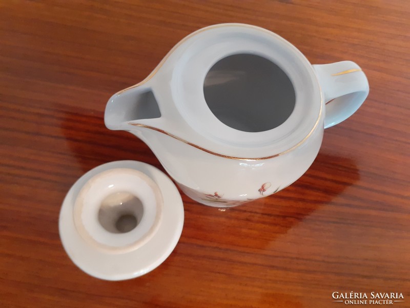 Retro Hollóházi kotyogós kávéfőző régi porcelán kiöntő
