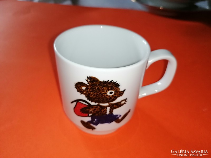 Retro, wet piss teddy bear mug, children's mug
