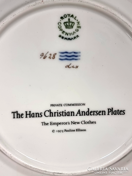 Royal Copenhagen 1975 The Emperor's New Clothes Plate~Hans Christian Anderson~Fairytale Plate