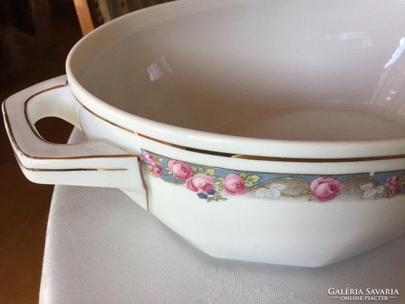 Covered bowl, mz altrohlau cm-r porcelain soup bowl, antique