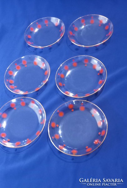 Retro Centrum Varia kompotos tányérkák napocskás  üveg