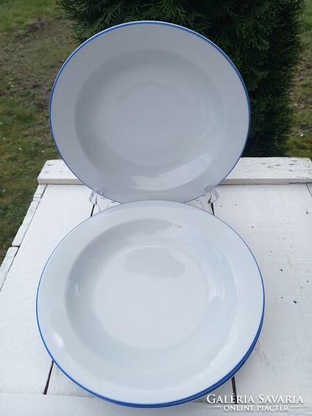 Alföldi porcelain_light blue striped deep plate