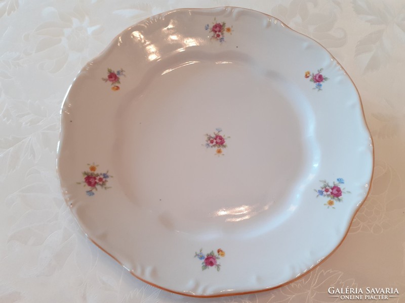 Old Zsolnay porcelain plate small flat plate with flowers