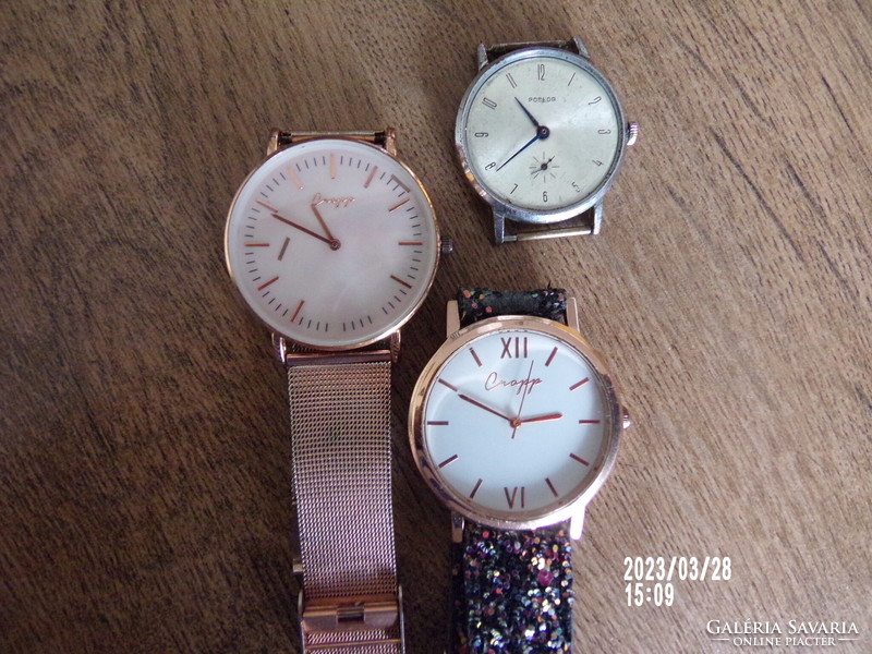 Three fashionable women's watches